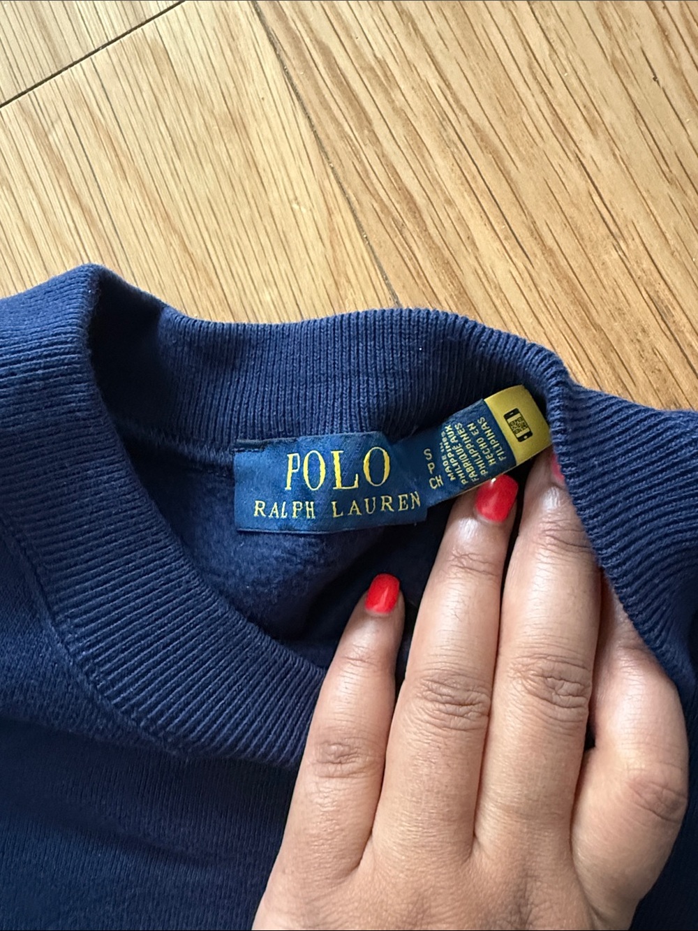 Unisex Polo by Ralph Lauren Navy Crewneck Sweatshirt with Embroidered US Open - Picture 5 of 5